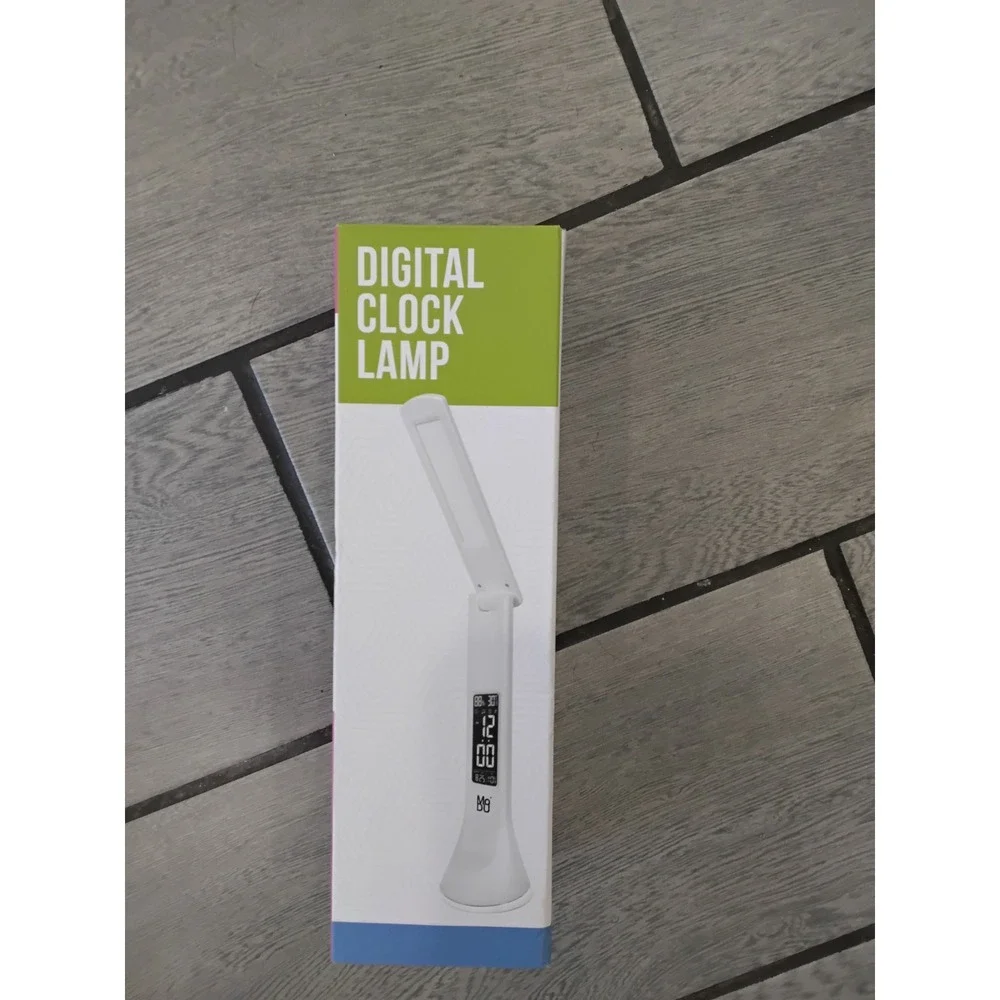 MBDU Digital Clock Lamp LED Touch Screen Foldable Design USB Alarm Clock‎ White